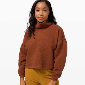 Lululemon peaceful moments pullover sweater in ancient copper